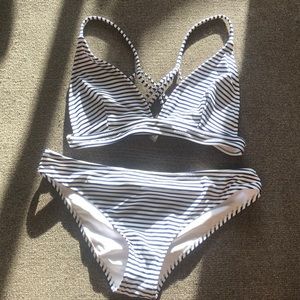 Striped Cupshe Bikini